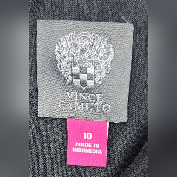 Vince‎ Camuto Black Jumpsuit Sz 10 Off Shoulder Classic Preppy Minimalist - Picture 5 of 7